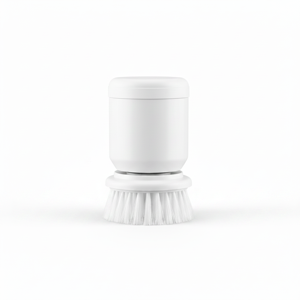 Electric Spin Scrubber Brush 3/4 angle white background